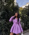 CEKET ELBİSE PENS DETAYLI - Lila