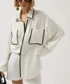 Cep Detay Oversize Gömlek