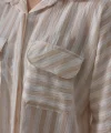 Cep Detaylı Oversize Gömlek - Bej