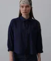 Cepli Kısa Kesim Gömlek - Lacivert