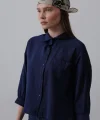 Cepli Kısa Kesim Gömlek - Lacivert