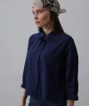 Cepli Kısa Kesim Gömlek - Lacivert