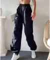 Cepli Paraşut Pantalon - Siyah