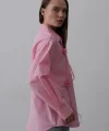 Çiçekli Oversize Gömlek  Pembe
