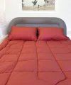 Çift Kişilik Doğal Yün Yorgan ve Yastık Takımı - Kırmızı