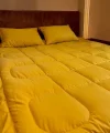 Çift Kişilik Doğal Yün Yorgan ve Yastık Takımı - Sarı