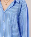 Çizgi Detaylı Cepli avi Gömlek