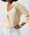 Çizgili Detay Oversize Gömlek