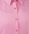 Çizgili Oversize Gömlek 20295  Pembe