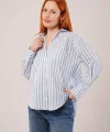 Çizgili Rahat Kesim avi Gömlek