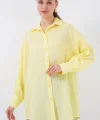 Çizgili Uzun Gömlek Tunik 5963 - Sarı