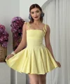 Clara Askılı Mini Elbise