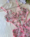 Colette Çiçek İşlemeli Pembe BodySuit