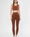 Crop Tayt İkili por Takımı  Kahve