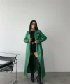 DERİ TRENÇKOT - Yeşil