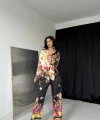Desenli Gömlek Ve Desenli Pantolon Takım