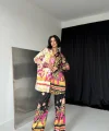 Desenli Gömlek Ve Desenli Pantolon Takım