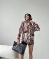 Desenli Oversize Gömlek