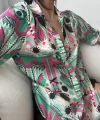Desenli Oversize Gömlek