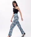Desenli Saten Pantolon