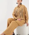Desenli Tunik Pantolon İkili Takım 6720 - Bisküvi