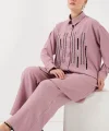 Desenli Tunik Pantolon İkili Takım 6720 - Gül Kurusu