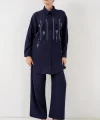 Desenli Tunik Pantolon İkili Takım 6720 - Lacivert
