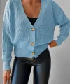 Düğme Detay Triko Bluz