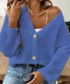 Düğme Detay Triko Bluz