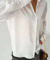 Düz aten Gömlek  Ekru