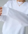 Düz SweatShirt - Beyaz
