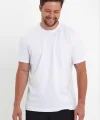 Erkek 24/1 Düz A Kalite Oversize T-shirt - Beyaz