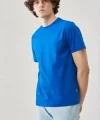 Erkek 24/1 Düz A Kalite Oversize T-shirt - Mavi