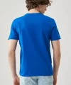 Erkek 24/1 Düz A Kalite Oversize T-shirt - Mavi