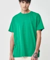 Erkek 24/1 Düz A Kalite Oversize T-shirt - Yeşil