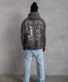 Erkek 98 Baskılı Kapşonlu Sweat - Gri