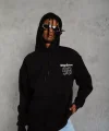 Erkek 98 Baskılı Kapşonlu Sweat - Siyah