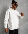 Erkek Astronot Baskılı Kapüşonlu Sweat - Beyaz