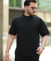Erkek Basic Oversize Double Face Kumaş Kısa Kollu Tshirt
