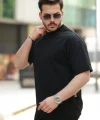 Erkek Basic Oversize Double Face Kumaş Kısa Kollu Tshirt