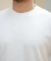 Erkek Basic Oversize Double Face Kumaş Kısa Kollu Tshirt