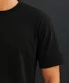 Erkek Basic Oversize Double Face Kumaş Kısa Kollu Tshirt