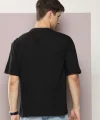 Erkek Baskılı Oversize T-shirt - Siyah