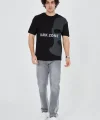 Erkek Baskılı T-Shirt - Siyah
