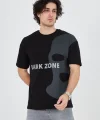 Erkek Baskılı T-Shirt - Siyah