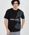 Erkek Baskılı T-Shirt - Siyah