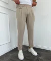 Erkek Bel Toka Detaylı Pileli Pantolon
