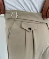 Erkek Bel Toka Detaylı Pileli Pantolon
