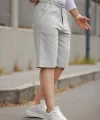 Erkek Beli Bağcıklı Ve Düğmeli Bezayağı Kumaş şort