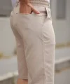 Erkek Beli Bağcıklı Ve Düğmeli Bezayağı Kumaş şort
